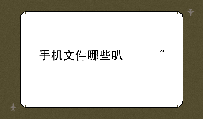 手机文件哪些可以删
