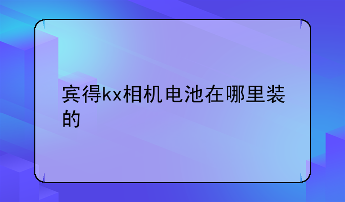 宾得kx相机电池在哪里装的