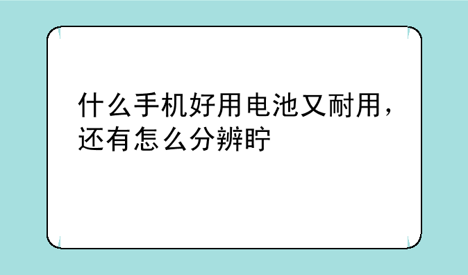 什么手机好用电池又耐用，还有怎么分辨真假。