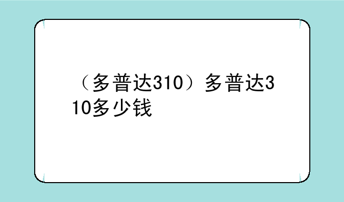 （多普达310）多普达310多少钱