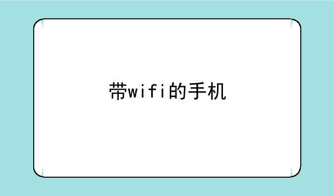 带wifi的手机