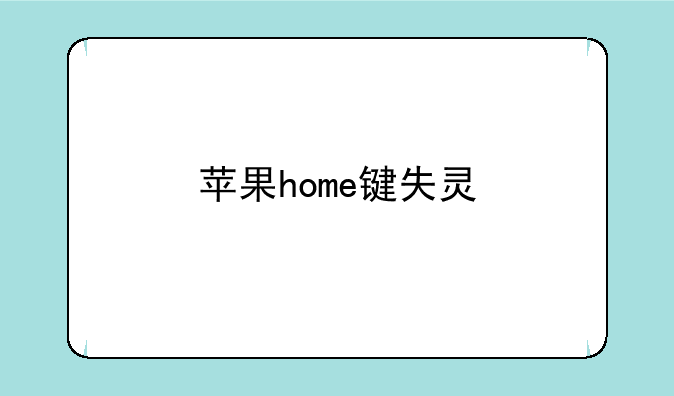 苹果home键失灵