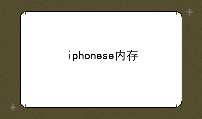iphonese内存